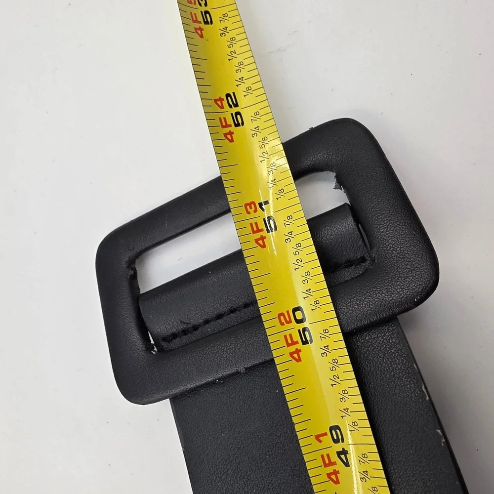Womens Waist Belt Lot of 5 Cinch Elastic Faux Leather Rhinestone Boho Black